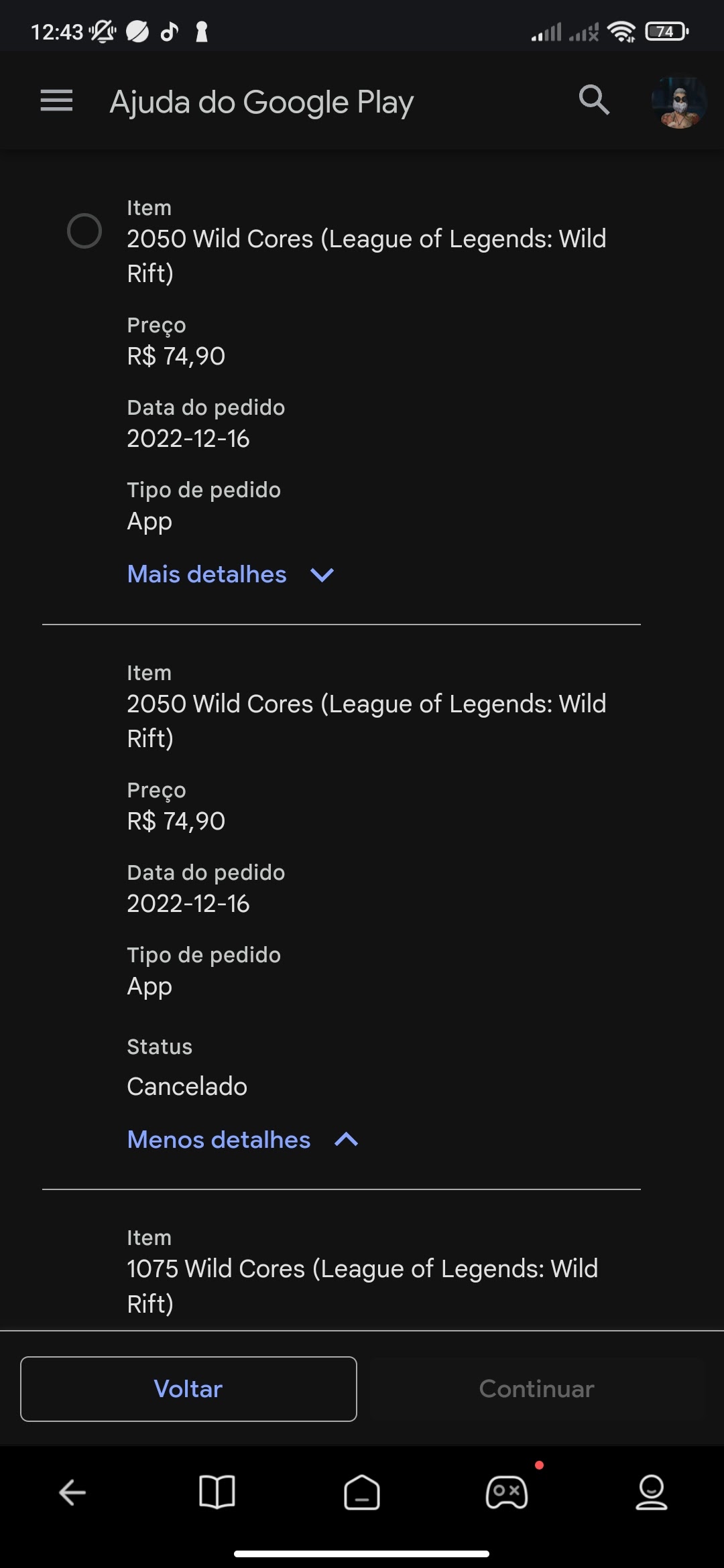 Oq fazer se o pedido de reembolso foi cancelado? - Comunidade Google Play