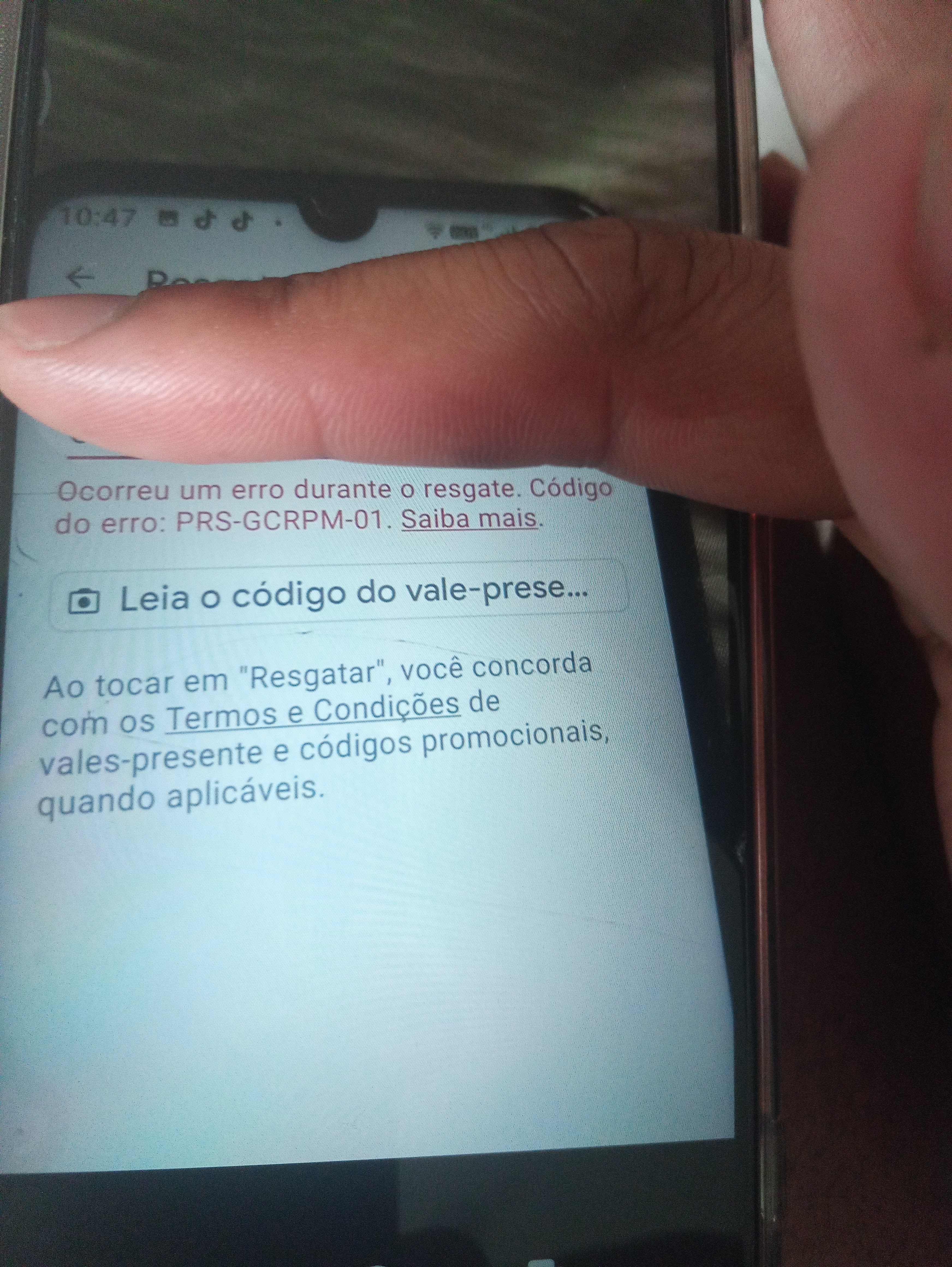 Como resgatar código Google Play no Android