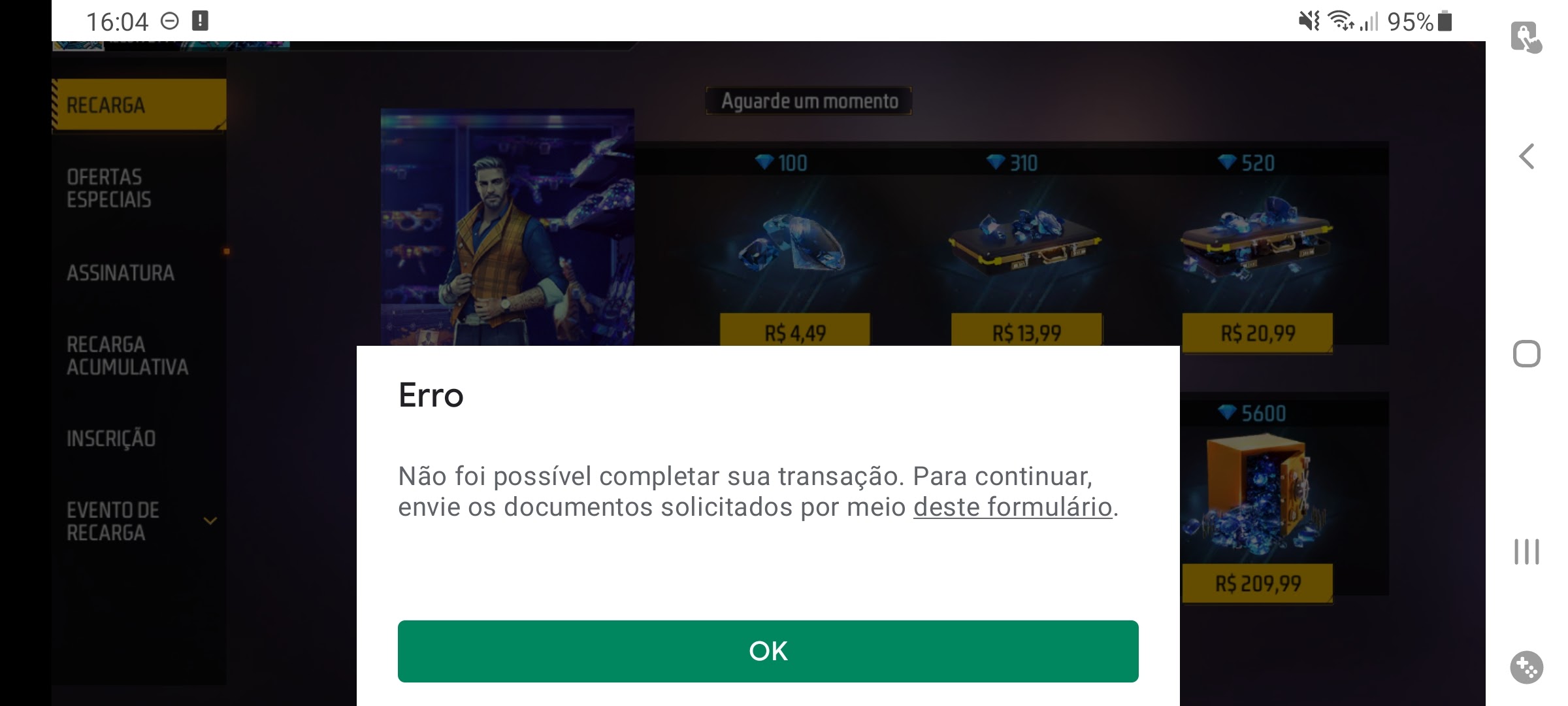 Free Fire: como resgatar diamantes comprados pelo Recarga Jogo