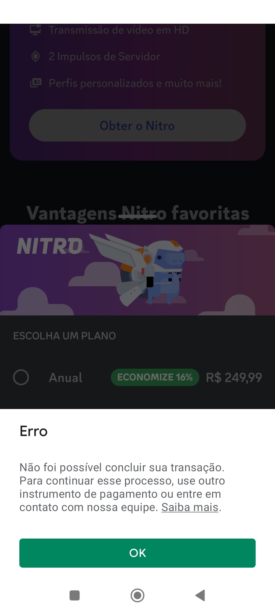 Não consigo cancelar meu nitro pela Google Play - Comunidade Google Play