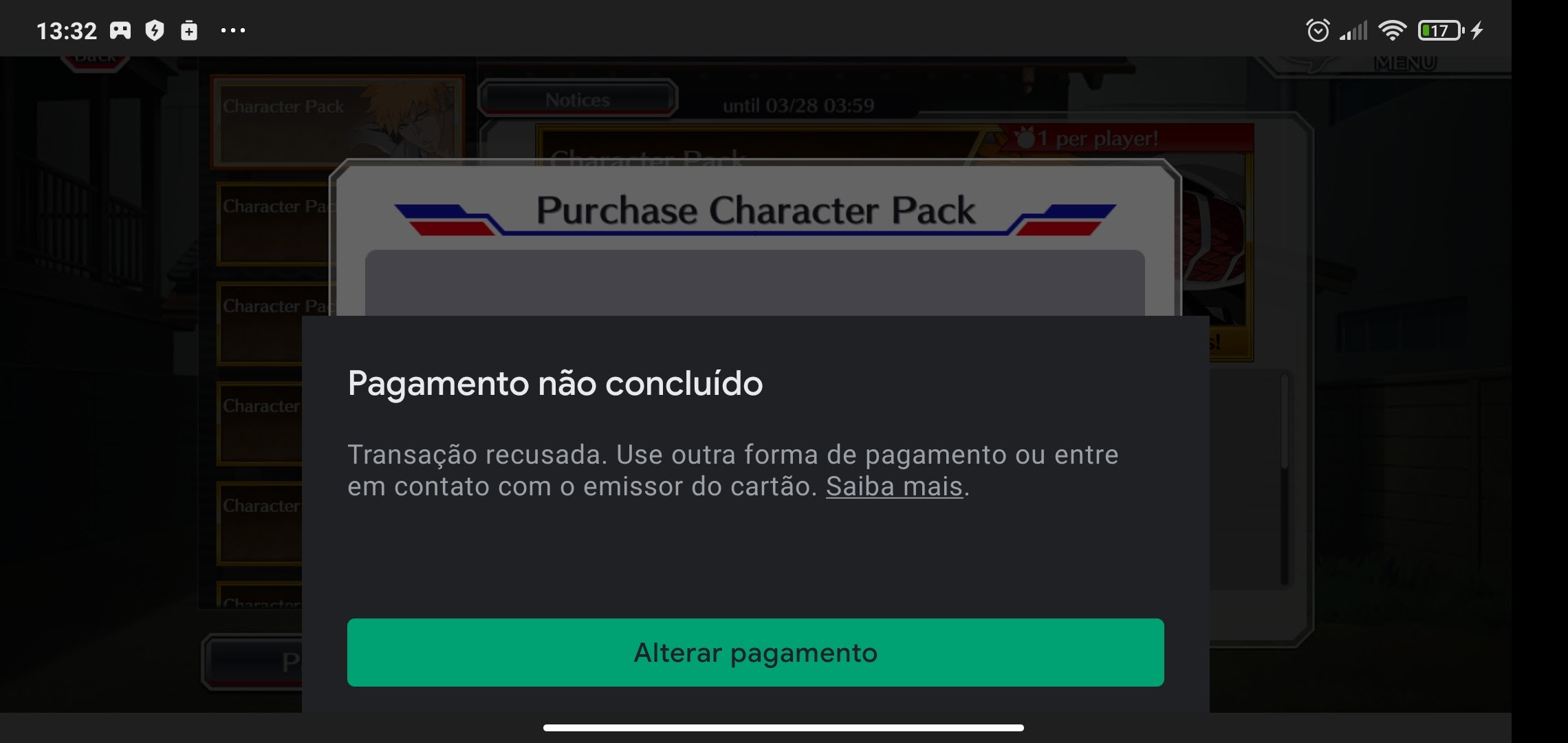 Tô tendo problema ao fazer compras no jogos - Comunidade Google Play