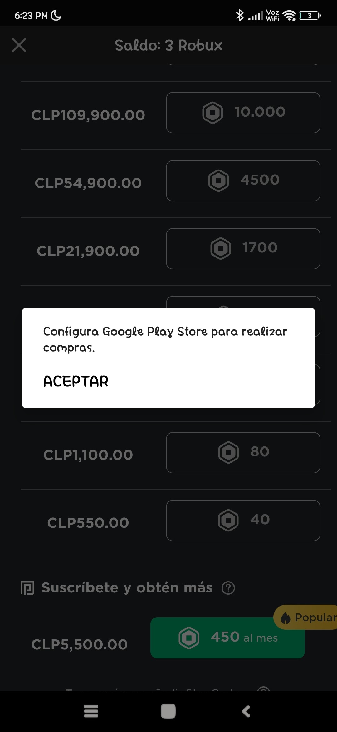 Configuración de Google play al comprar robux   Comunidad de ...