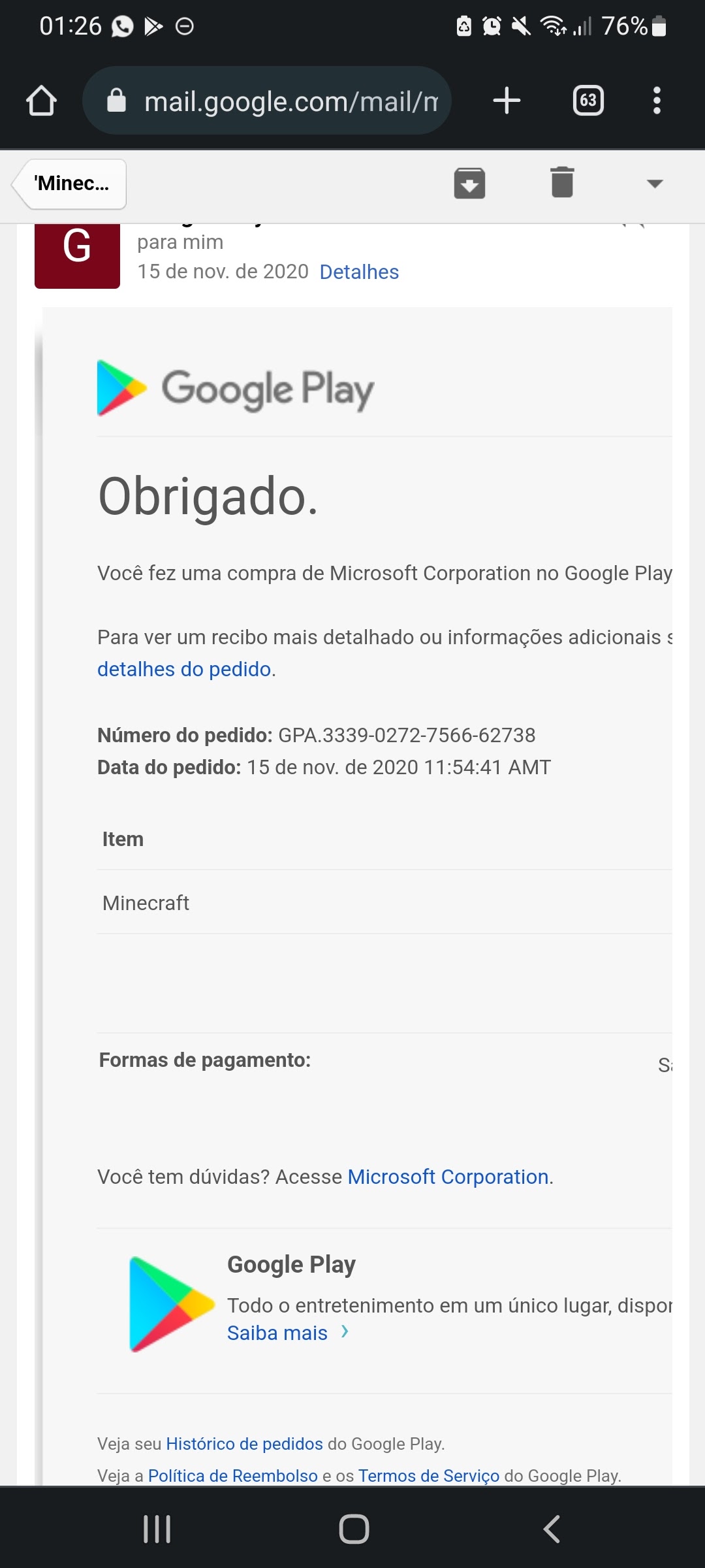 Minecraft estava com promoção de 2 dias gratis e saiu em 2 hrs e por isso n  comprei de graça - Comunidade Google Play