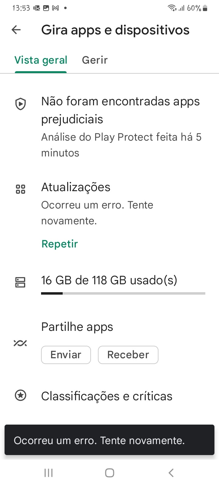 Não consigo instalar/atualiza apps e agora? - Comunidade Google Play