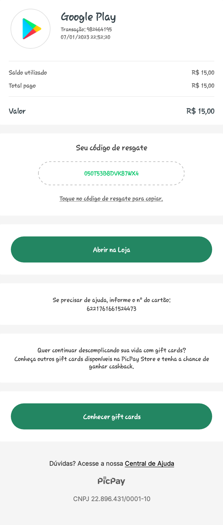 Olá gostaria de saber como pedir reembolso google brasil pagamentos ltda -  Comunidade Google Play