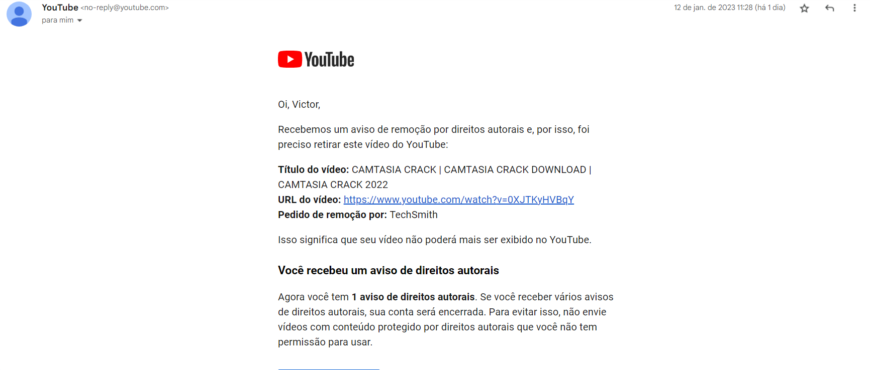 Conta banida injustamente, após se hackeada e postarem vídeos de