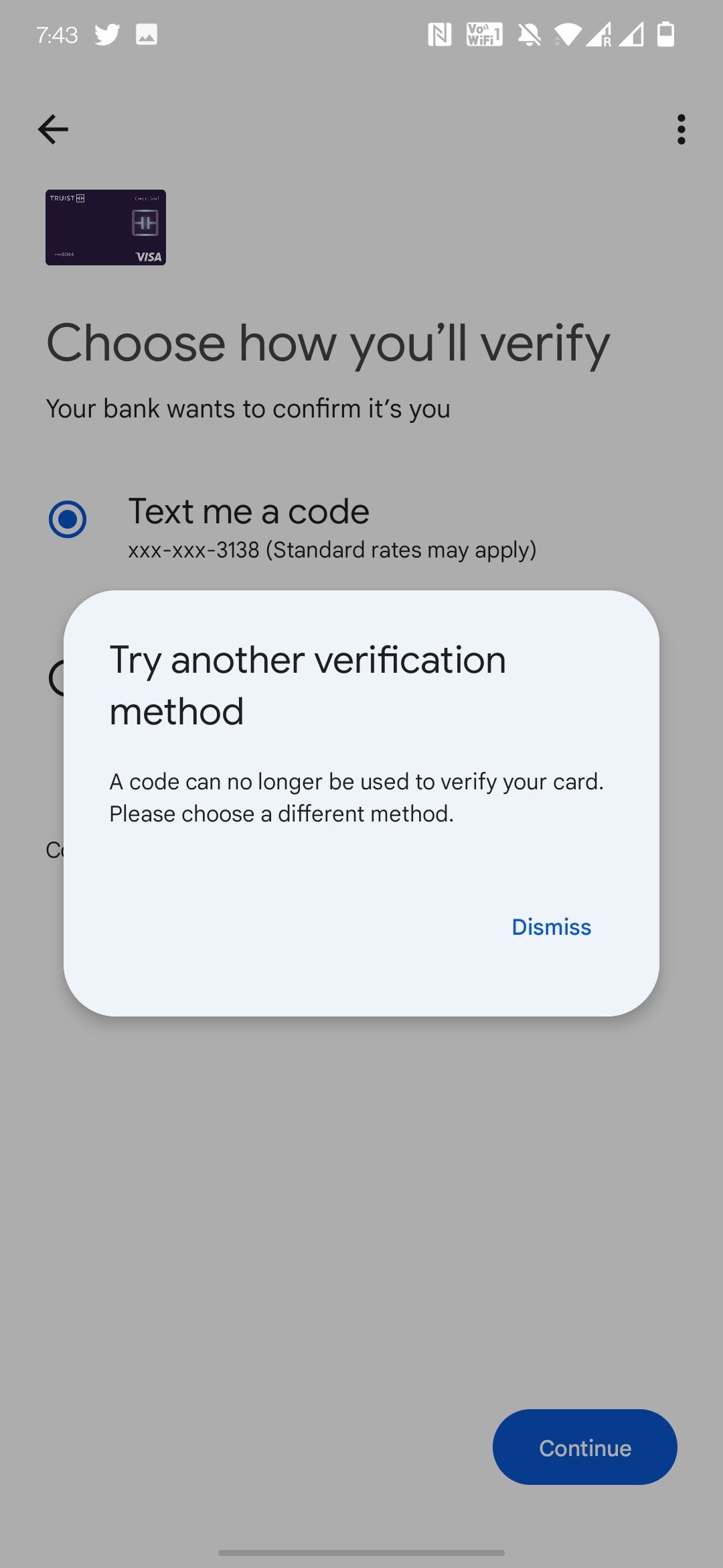 Card Code Verification