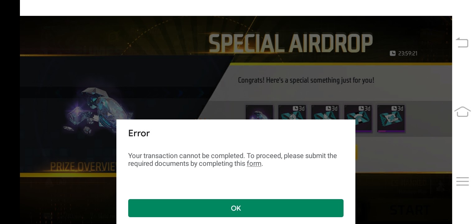 Transaction error - Google Play Community