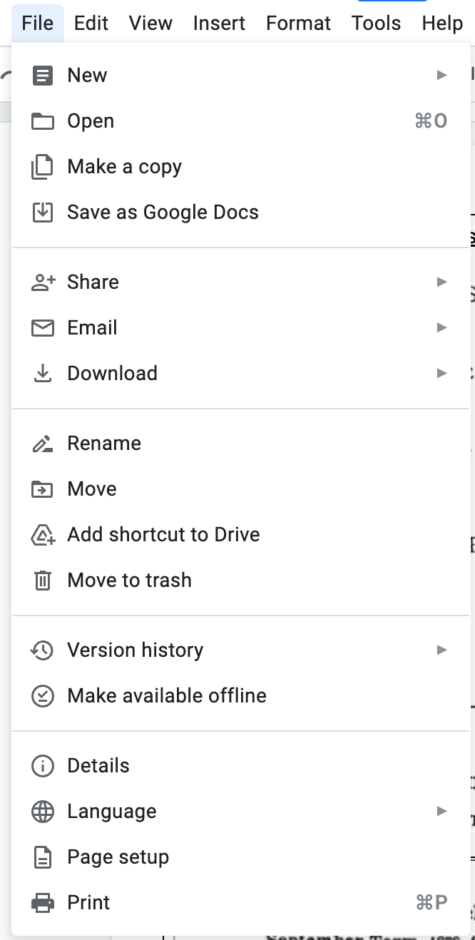 Google Drive Instructions