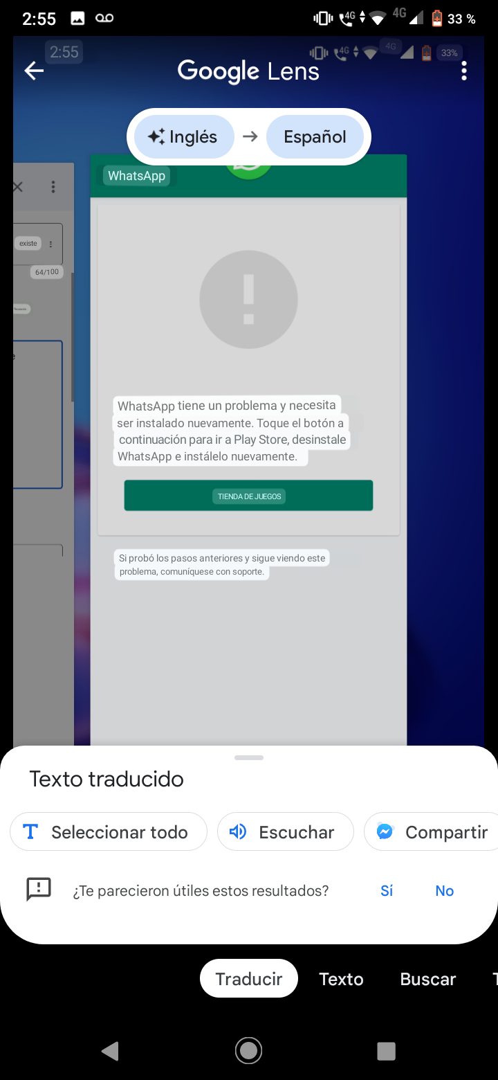 Me sale este anuncio y no puedo abrir WhatsApp - Comunidad de