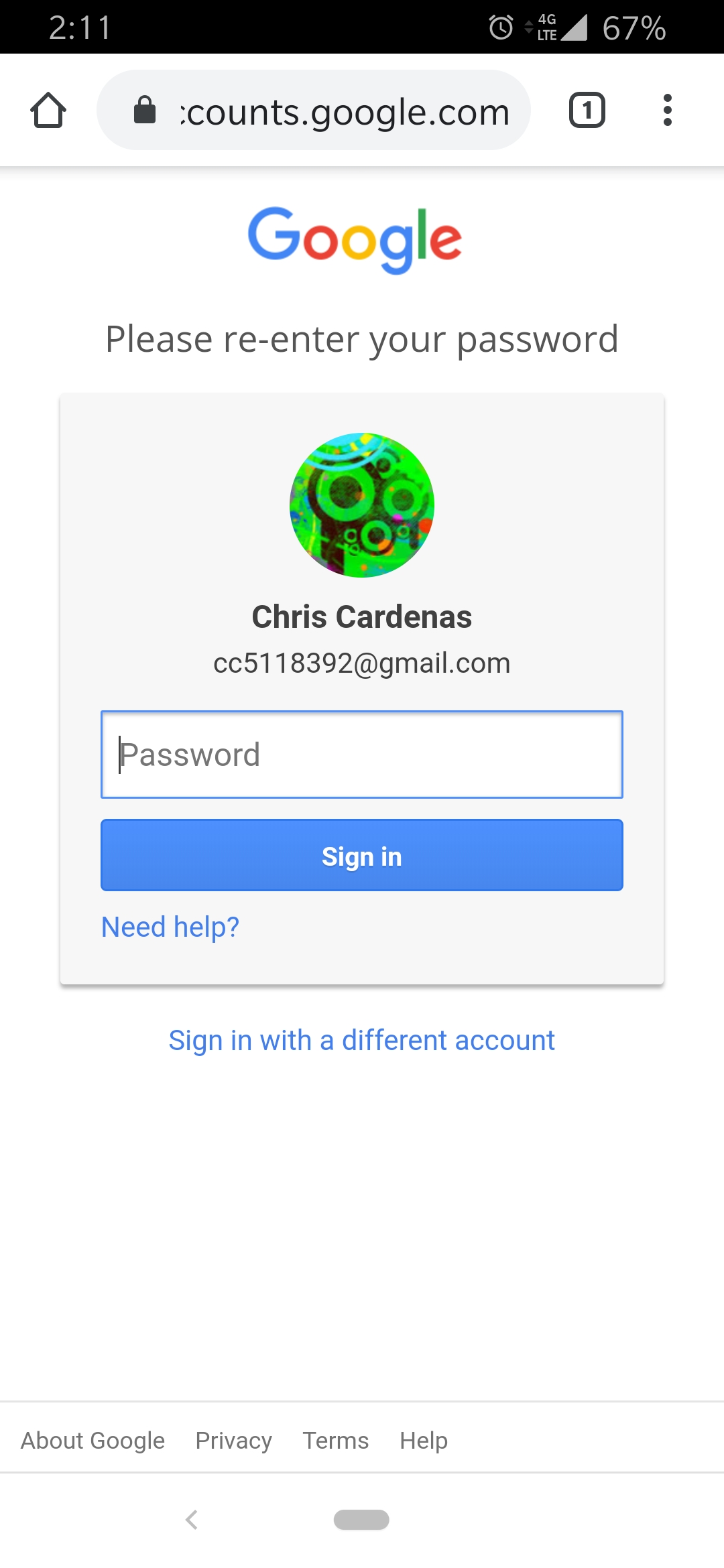 Why Is This Showing Up If I New My Password And Email Google Account Community