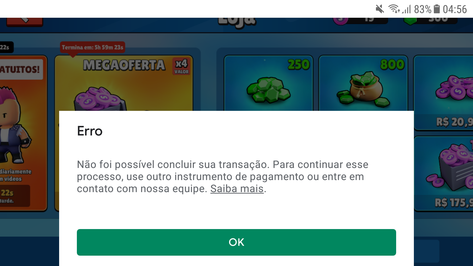 erro ao conectar a conta - Comunidade Google Play