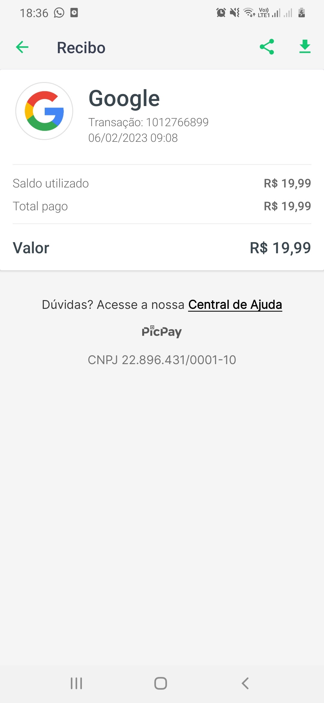 Preço de assinatura - Comunidade Google Play