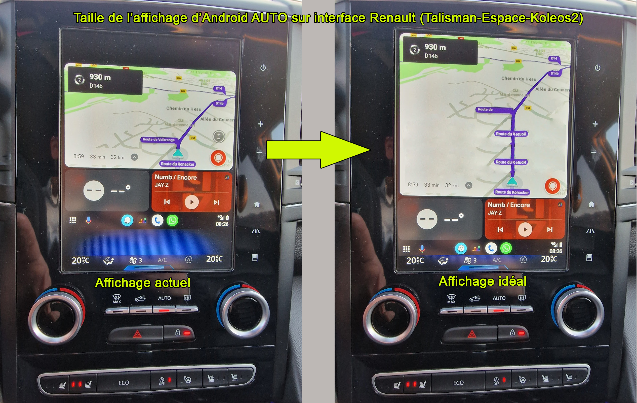 Adapter l'affichage d'Android Auto à la taille de l'écran de la voiture -  Communauté Android