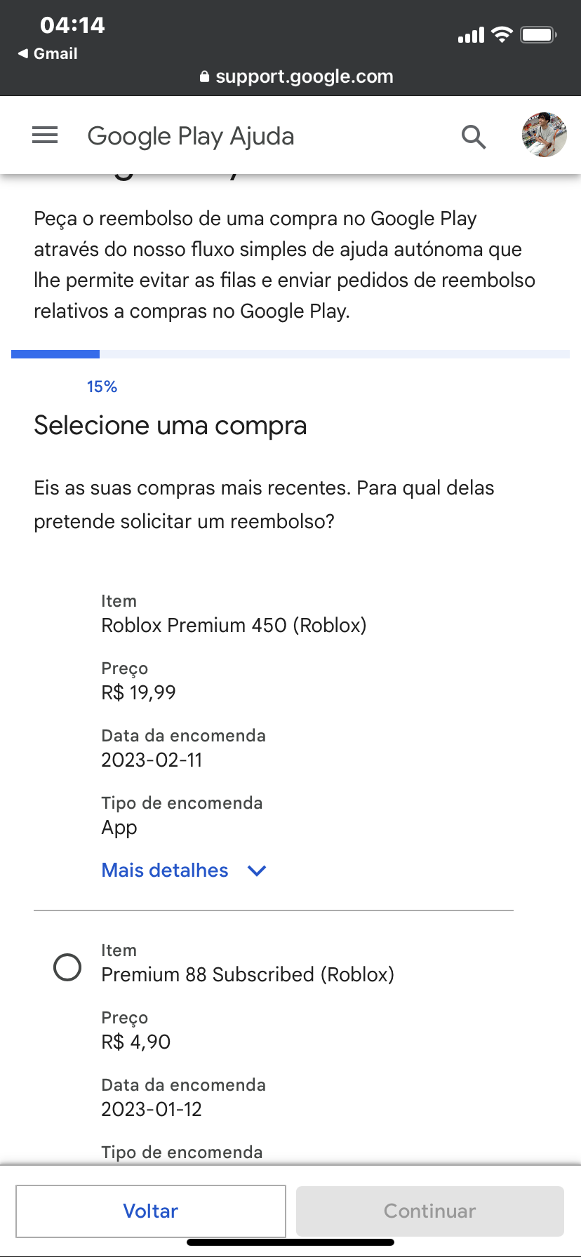 Como solicitar um reembolso no Google Play