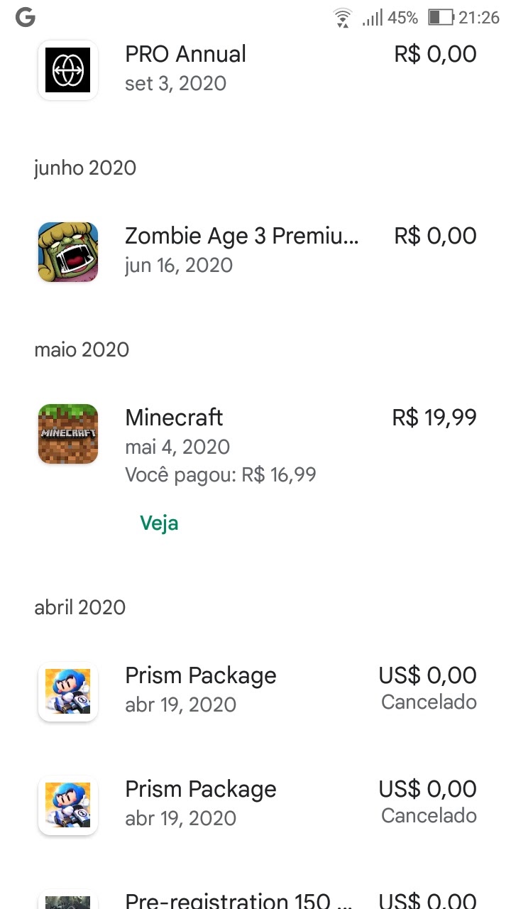 Apenas com o Minecraft que acontece isso - Comunidade Google Play