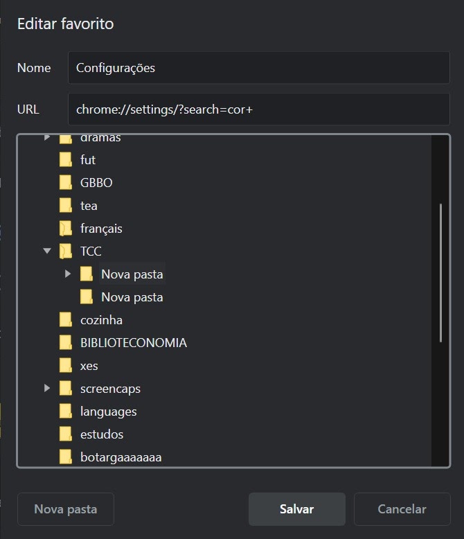 minha pagina de favoritar está cinza - Comunidade Google Chrome