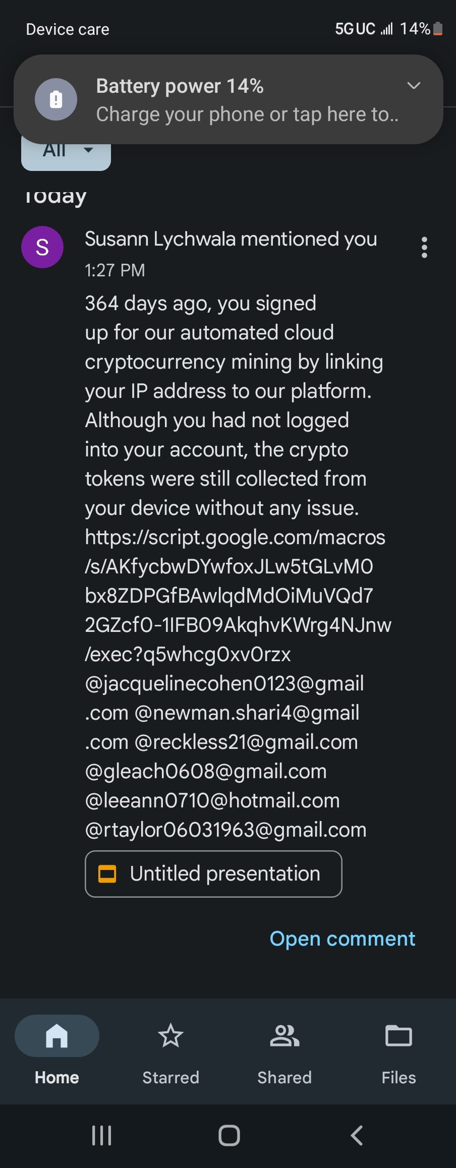 Unwanted notifications? - Google Drive Community