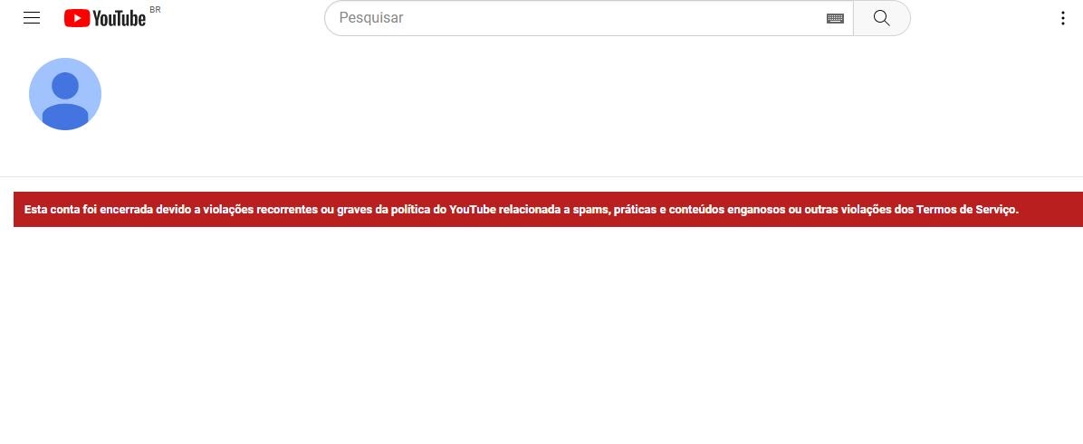 Minha conta foi encerrada mas não sei o motivo - Comunidade