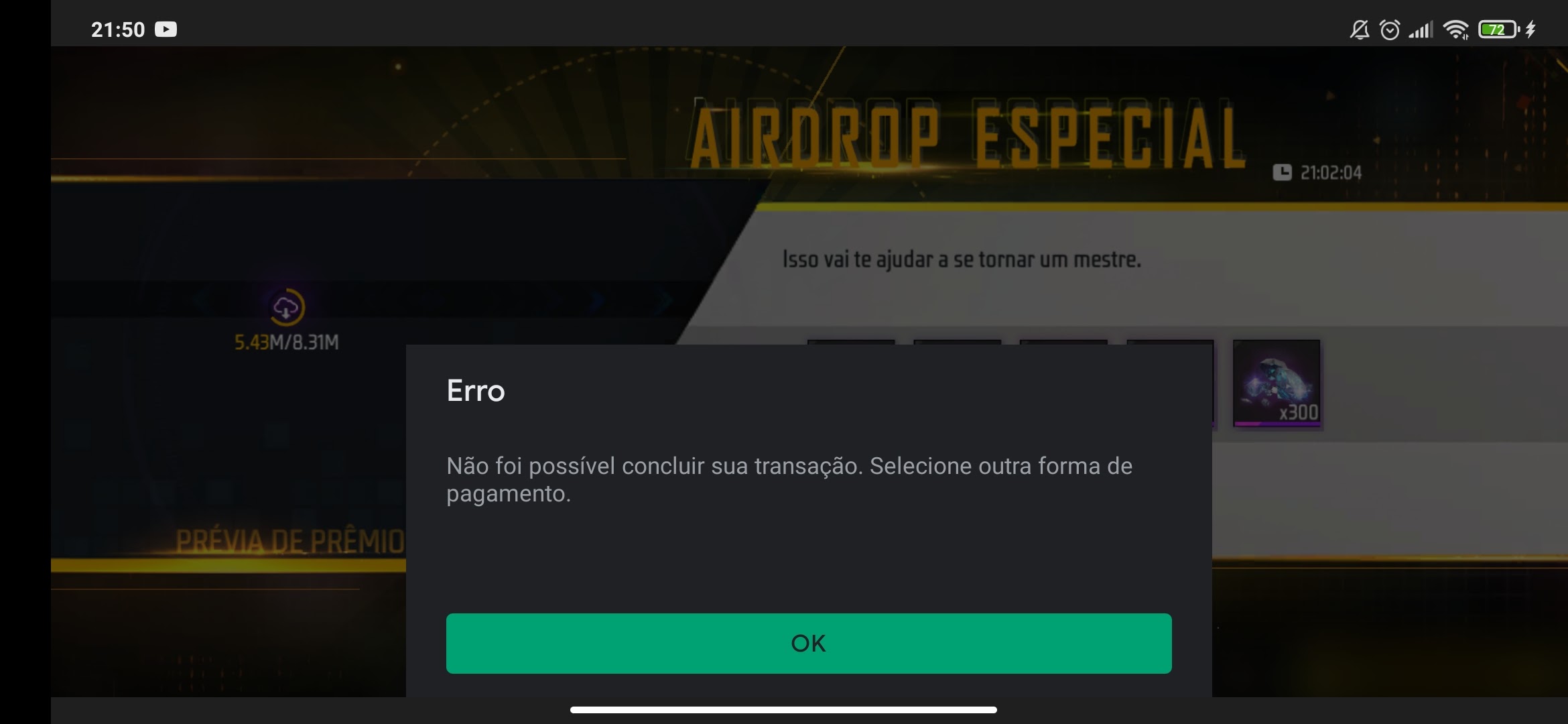 Free Fire: 50 Diamantes [Recarga]