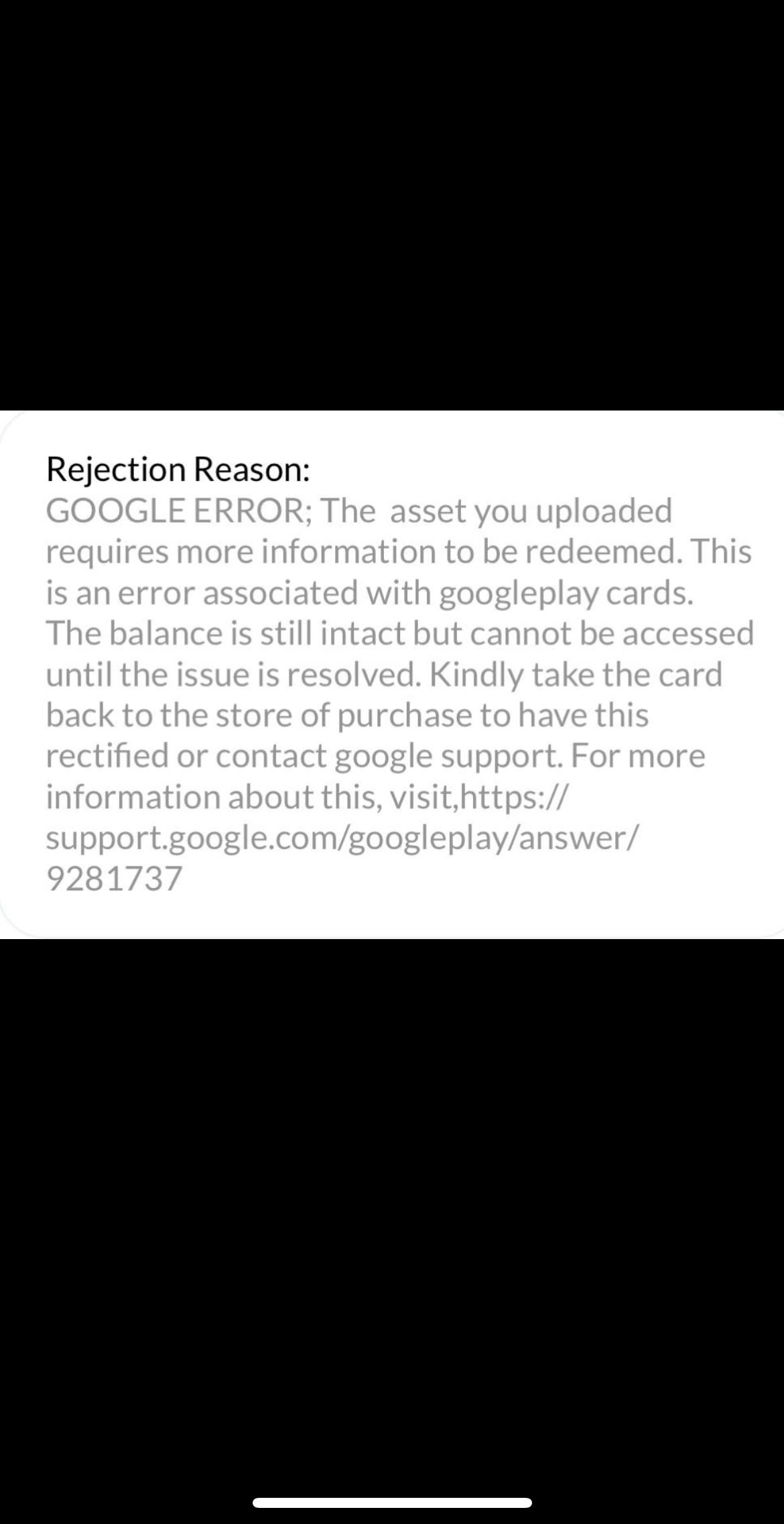 Hell working the card I just got online - Google Play Community