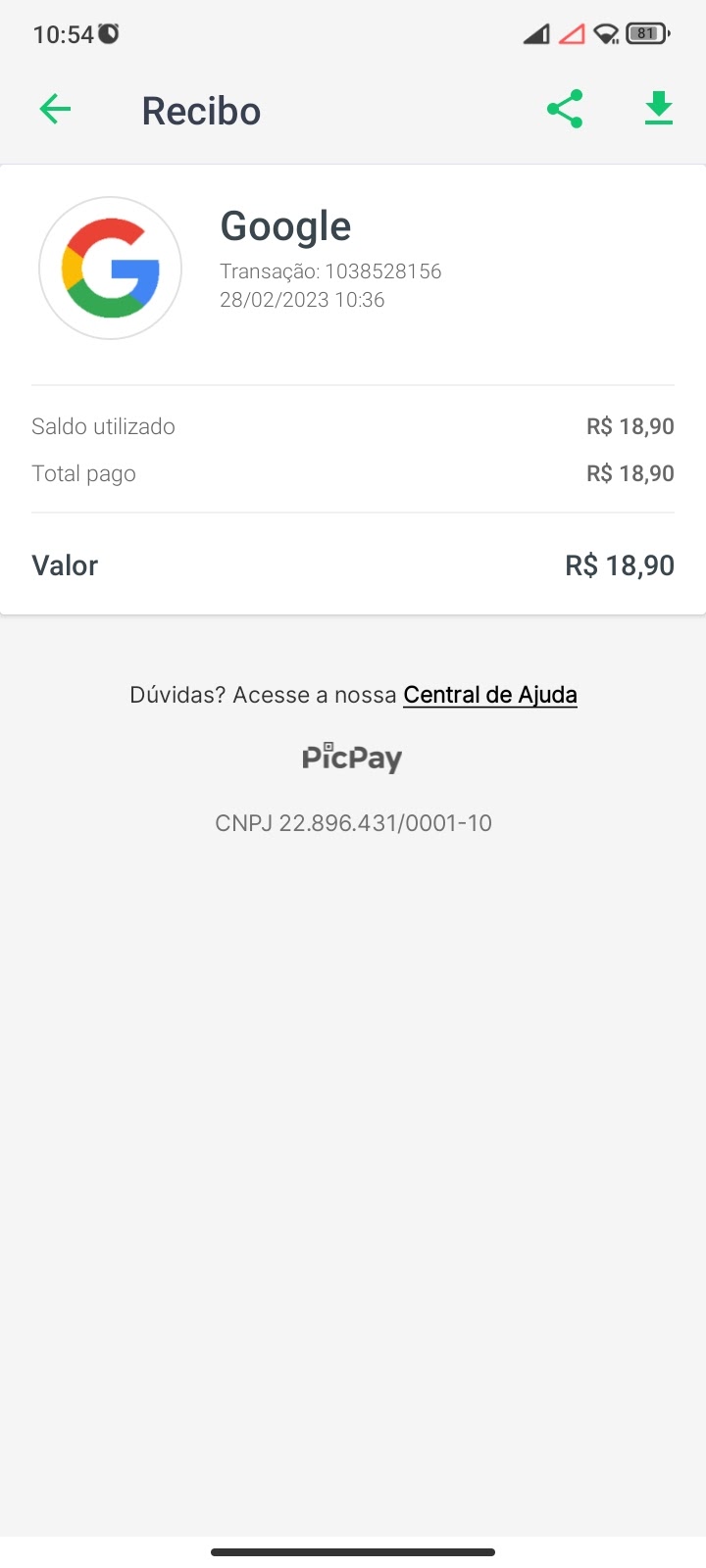 Eu não recebi a posse da minha compra usando o pix - Comunidade Google Play