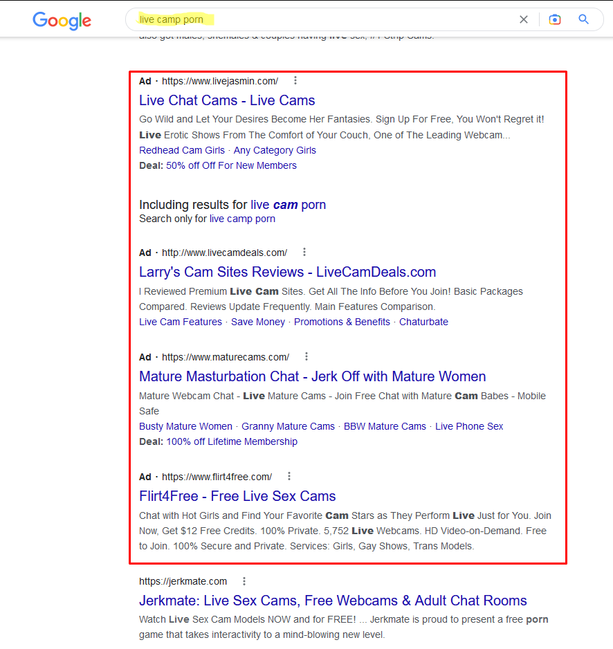886px x 938px - Google Ads allow pornography search ad? - Google Ads Community
