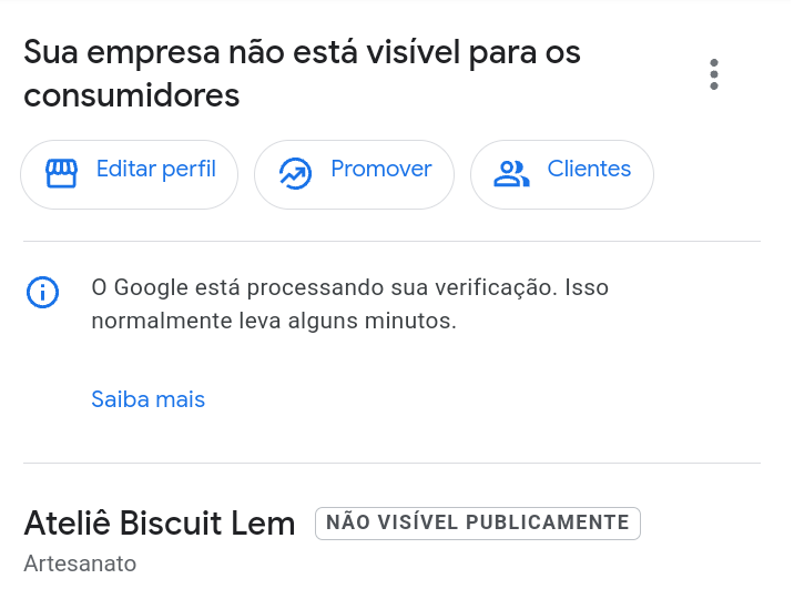 A descrição do meu perfil não é possível modificar. - Comunidade Perfil  da empresa no Google