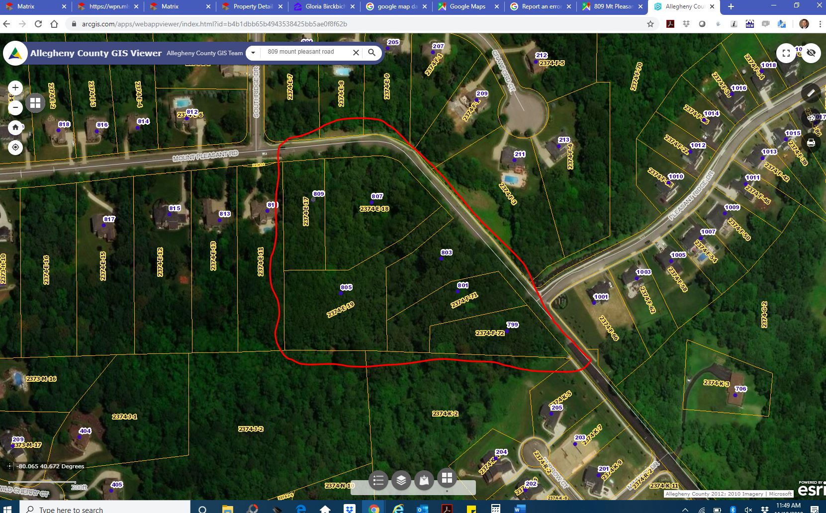 Allegheny County  Parcel Map New recorded subdivision/parcels not showing up   Google Maps 