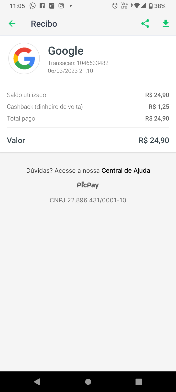 Google play pegou meu dinheiro para pagar uma assinatura, não pagou e não  me devolveu o dinheiro - Comunidade Google Play