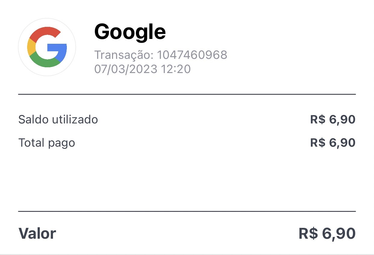 Descontou da minha conta e não consta na assinatura - Comunidade Google Play