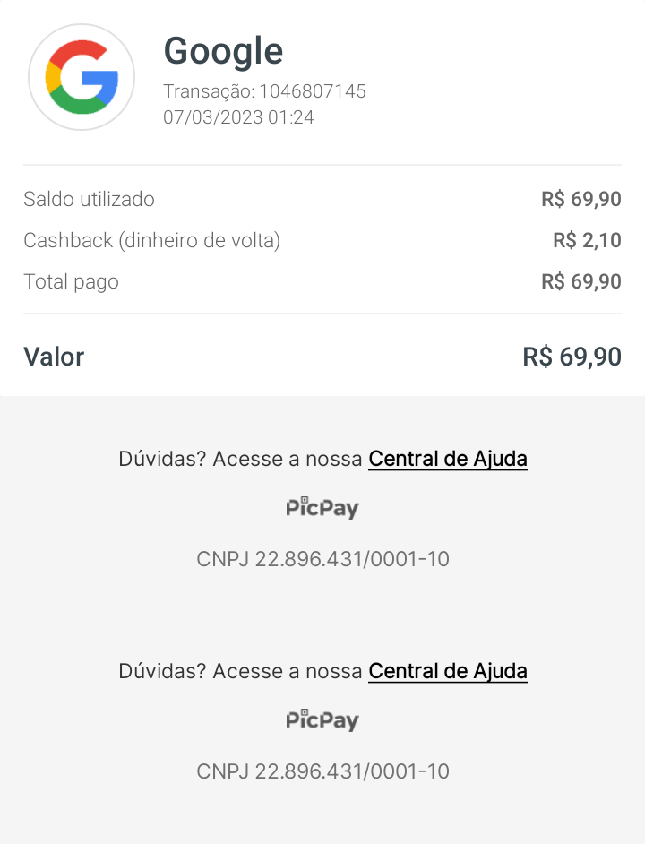 Meu banco diz que está sendo cobrado o valor da assinatura, mas a Play  Story não mostra como assinad - Comunidade Google Play