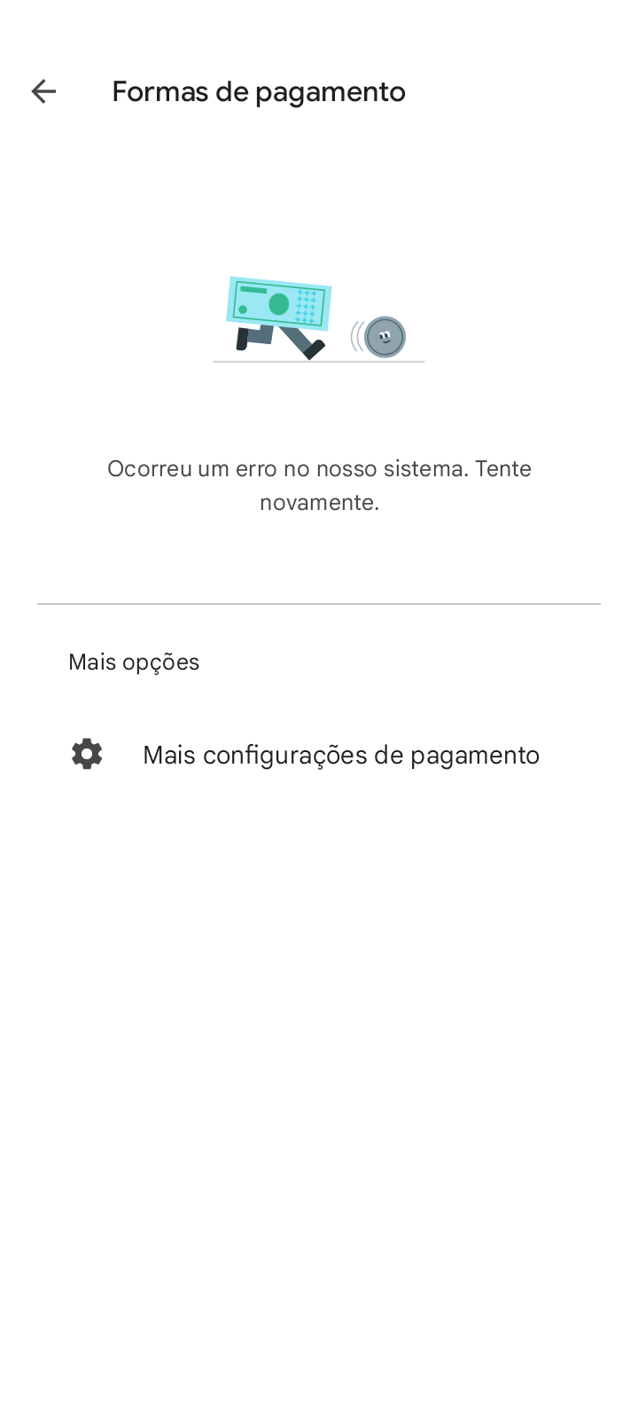 Não estou conseguindo fazer compras dentro do app. O que fazer