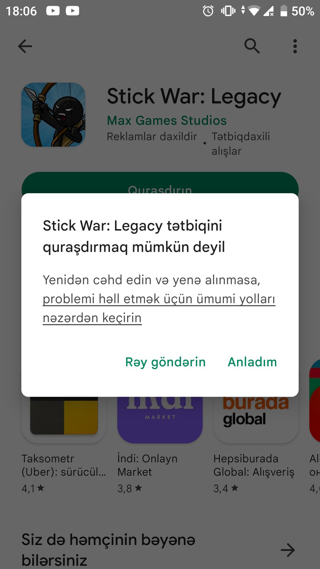 Stick war legacy yüklenmiyor yardım edin! - Форум – Google Play