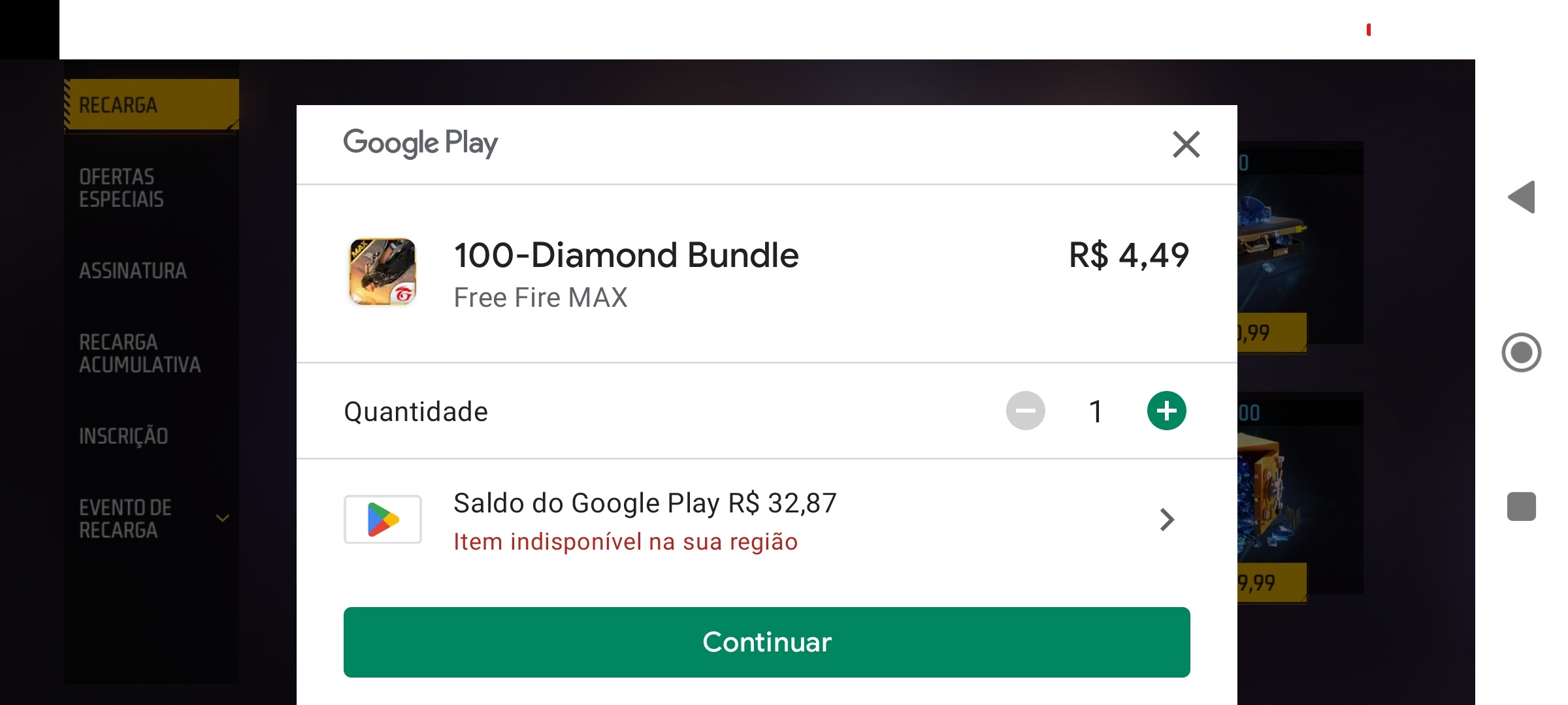 Recarga Free Fire Garena, Comprar Diamantes - Assinatura