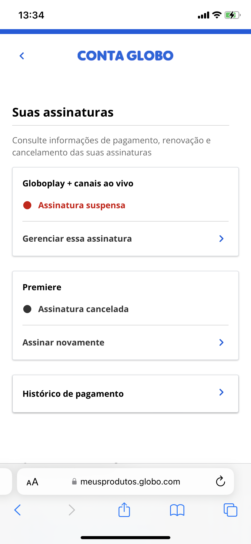 Como pagar assinatura globoplay bloqueada sem fazer outra assinatura mais  cara. - Comunidade Google Play