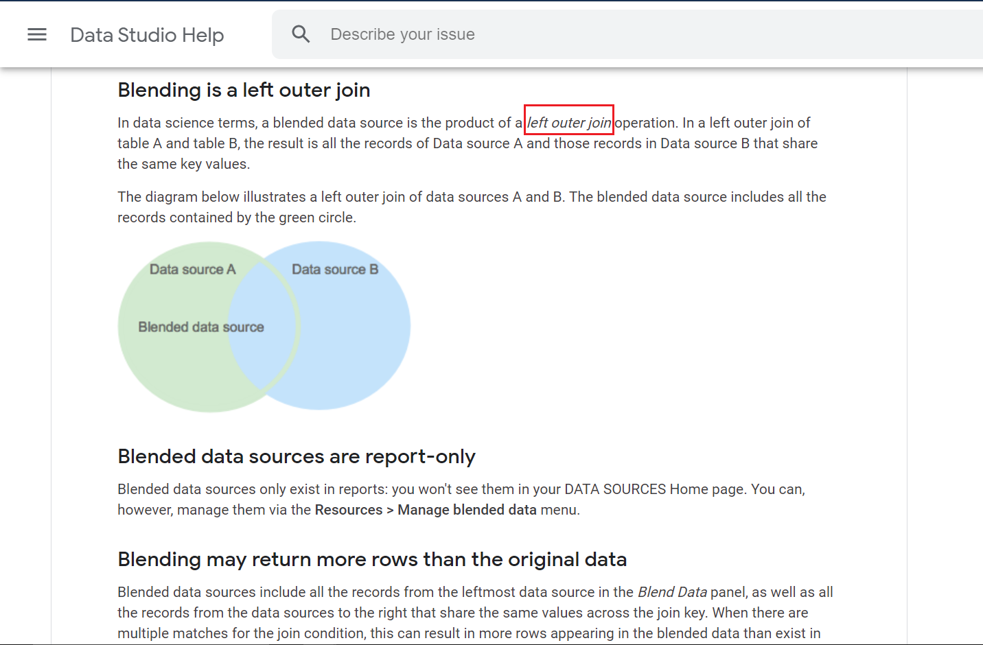 Data Studio Showing Wrong Data if the Left Table in a Blend is Null -  Looker Studio Community