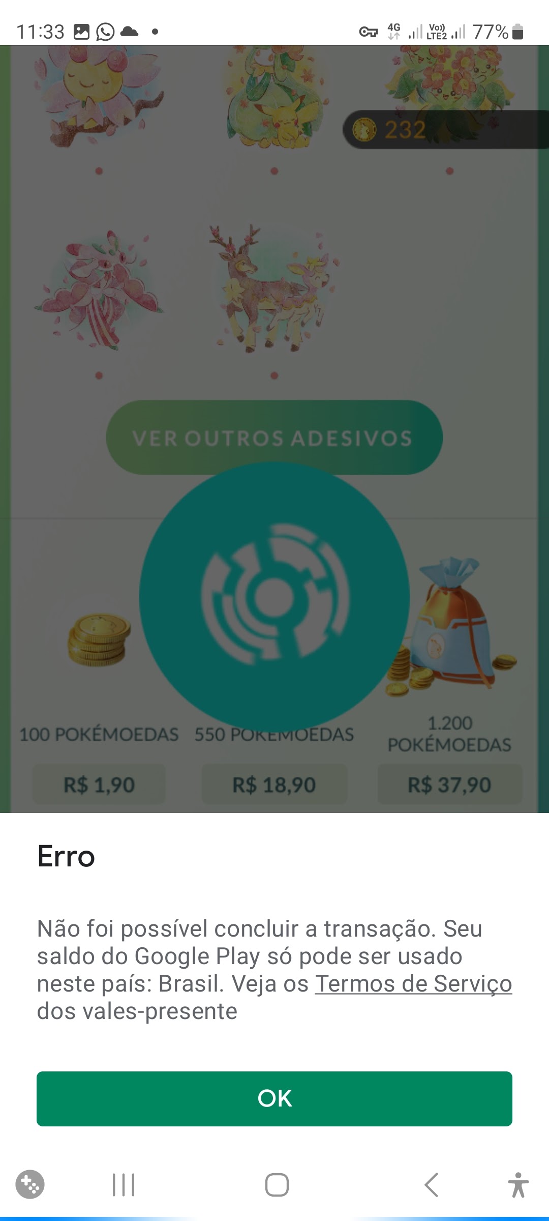 Não consigo fazer compras em jogos da Google play store - Comunidade Google  Play