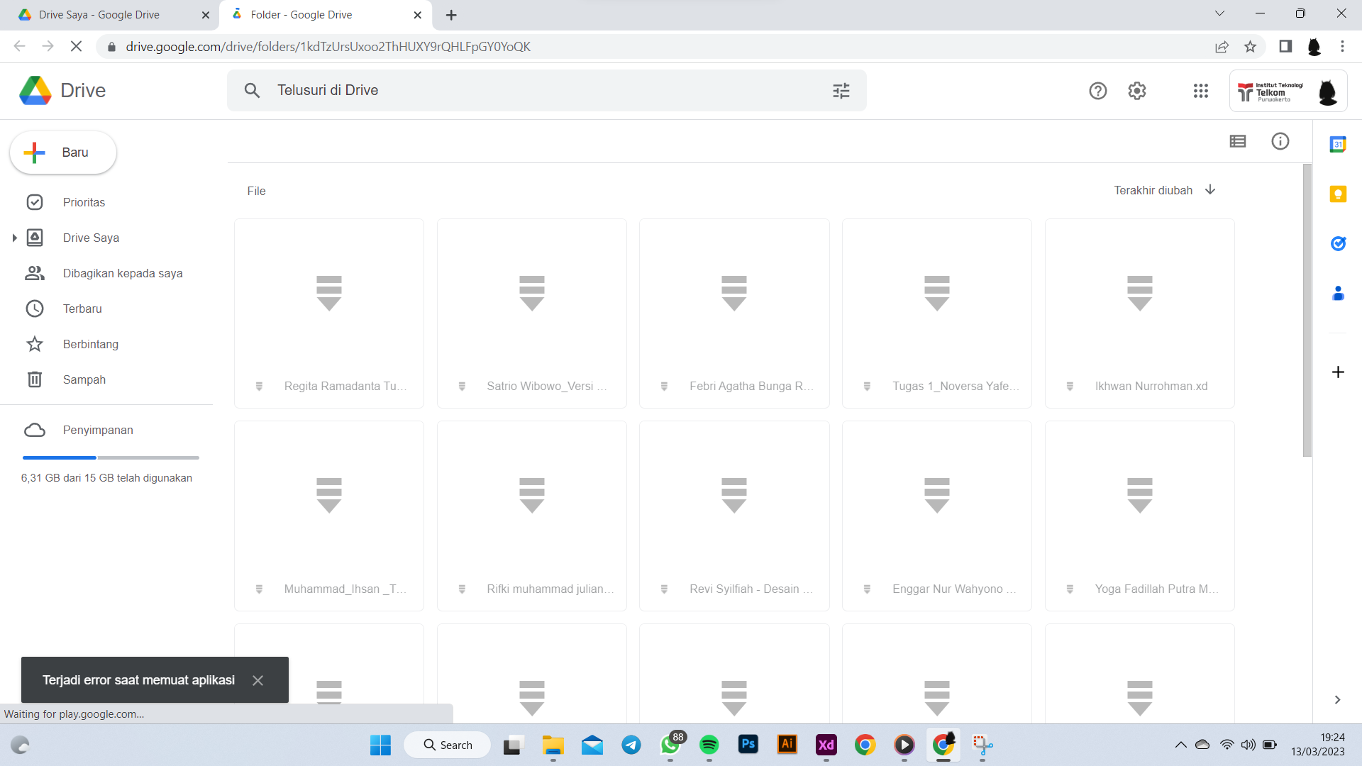 Can't do uploading file or showing file on drive. - Google Docs Editors  Community
