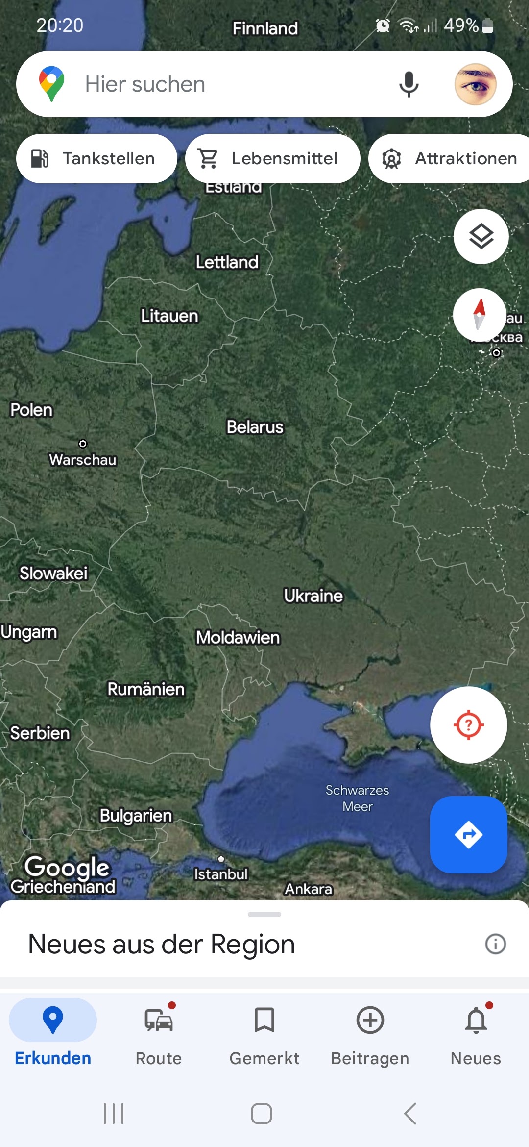 Wie kann ich die Bedienelemente bei der aktuellen Google Maps App  ausblenden? - Google Maps-Community