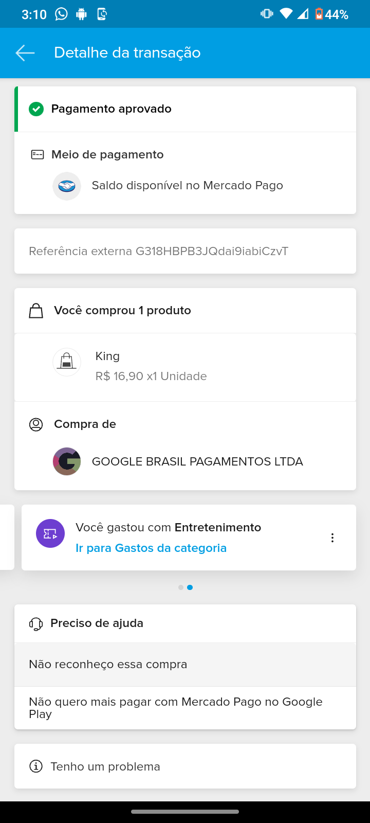 Olá gostaria de saber como pedir reembolso google brasil pagamentos ltda -  Comunidade Google Play