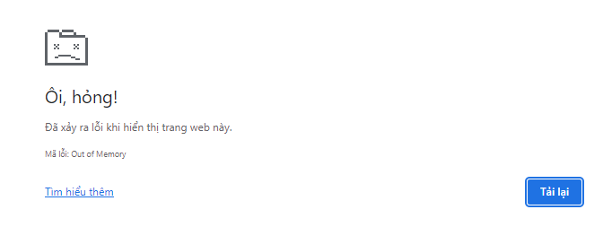Cách khắc phục lỗi out of memory chi tiết