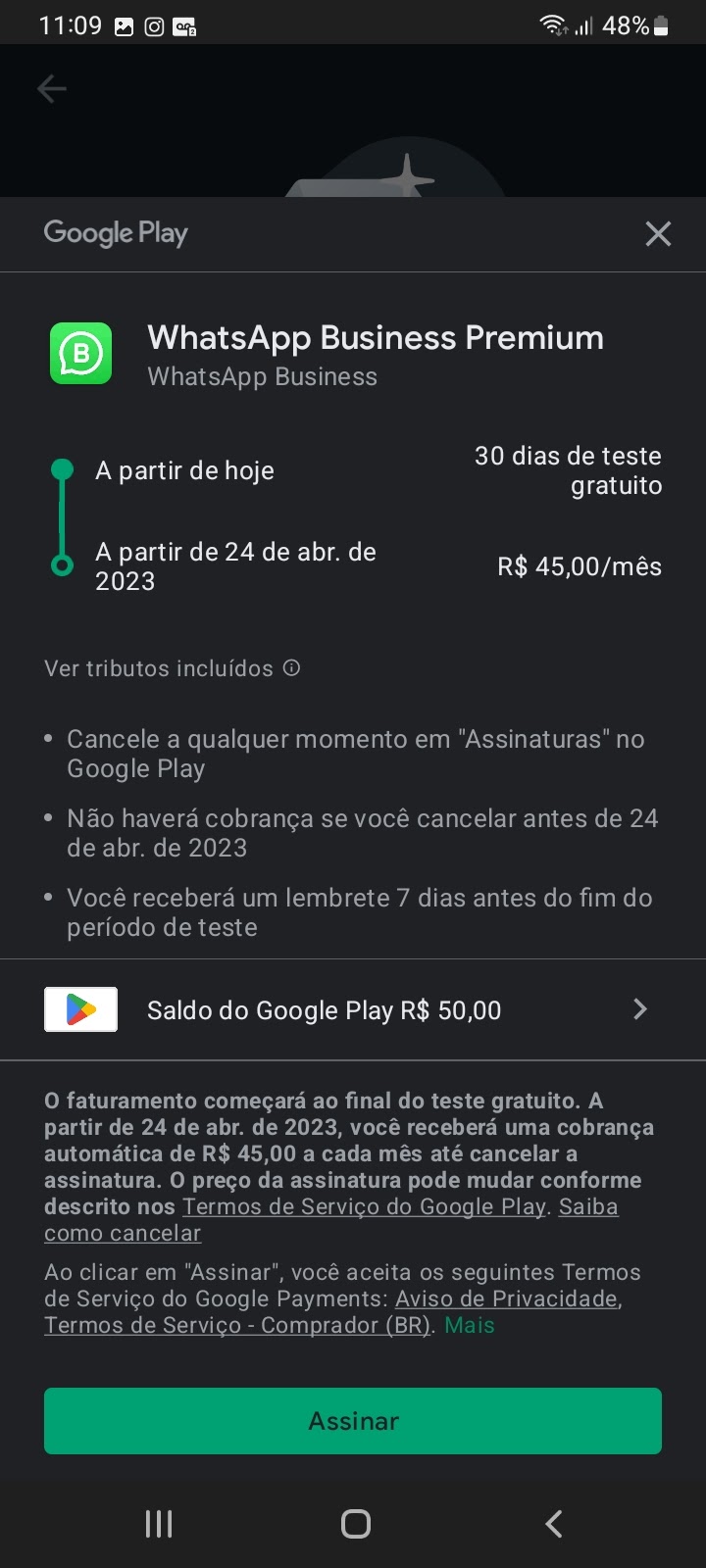 Cancelamento de assinatura - Comunidade Google Play