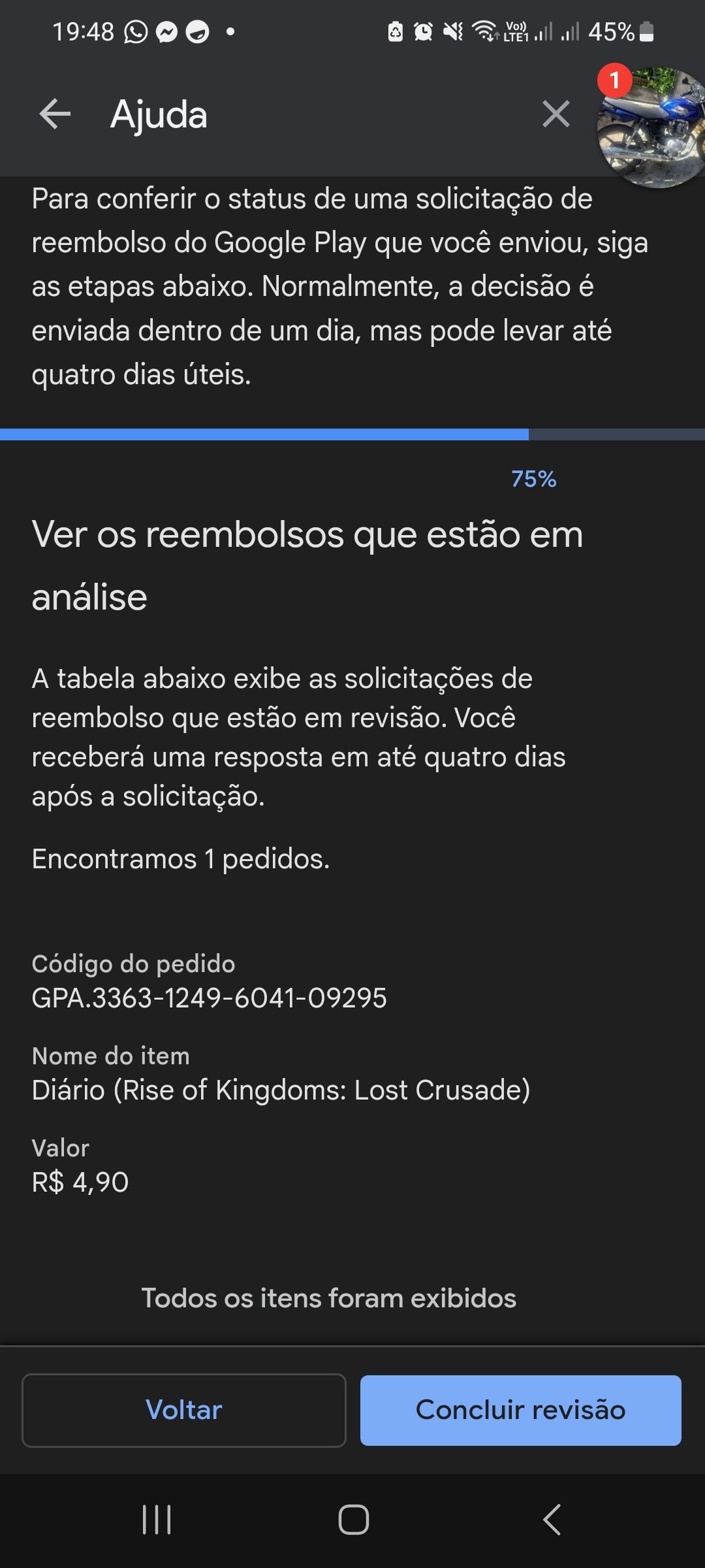 Quero realizar um reembolso - Comunidade Google Play