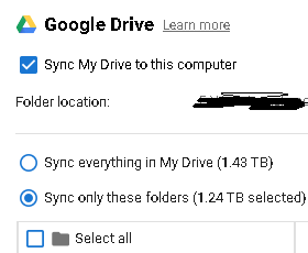 google drive stuck syncing