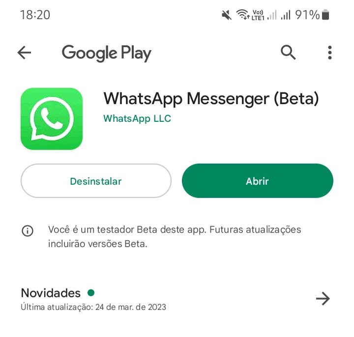 Meu celular não quer abrir o ZAP, o que faço.pede para reinstalar