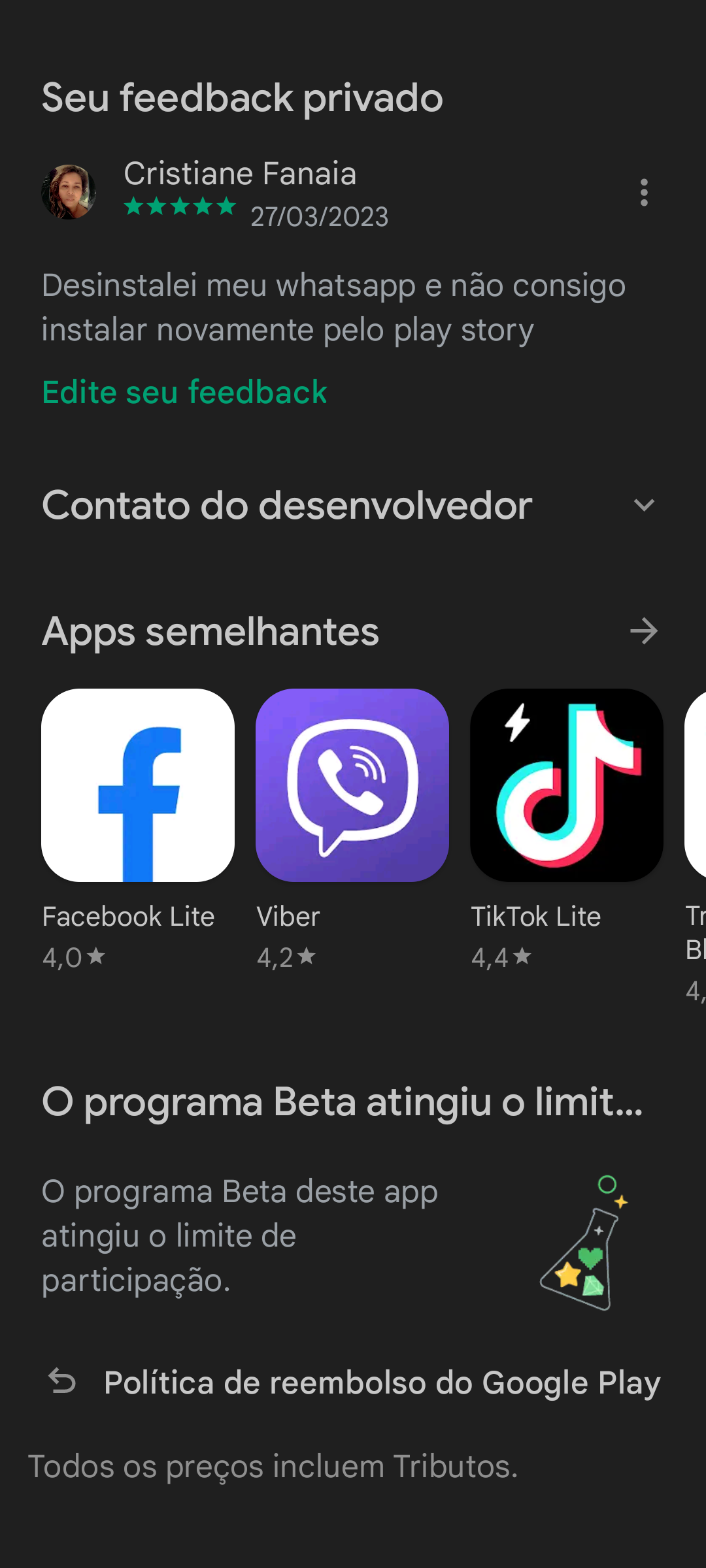 Não entendo porque não consigo instalar eu desinstalei alguns apps mesmo  assim não estou conseguindo - Comunidade Google Play