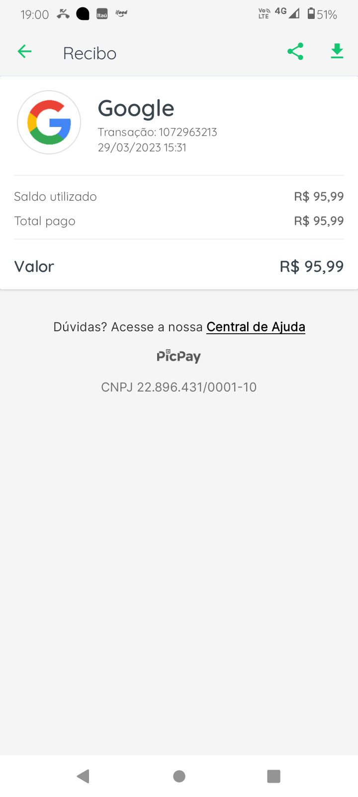 Pedi reembolso de uma assinatura na play store ja faz mais de 15 dias e  ainda não recebi o dinheiro - Comunidade Google Play