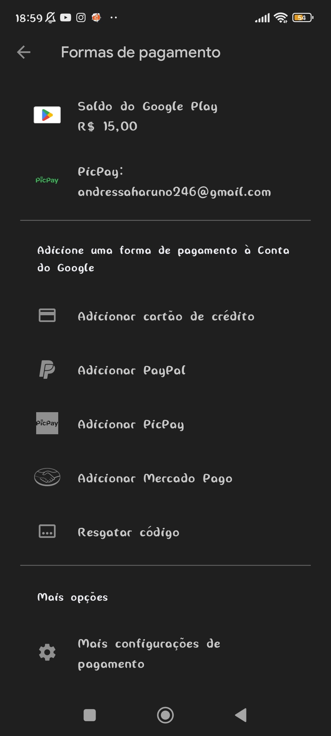 Resgate de gift card - Comunidade Google Play