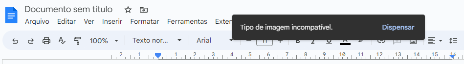 Não cnsg fazer upload dos doc ''A imagem que você enviou não